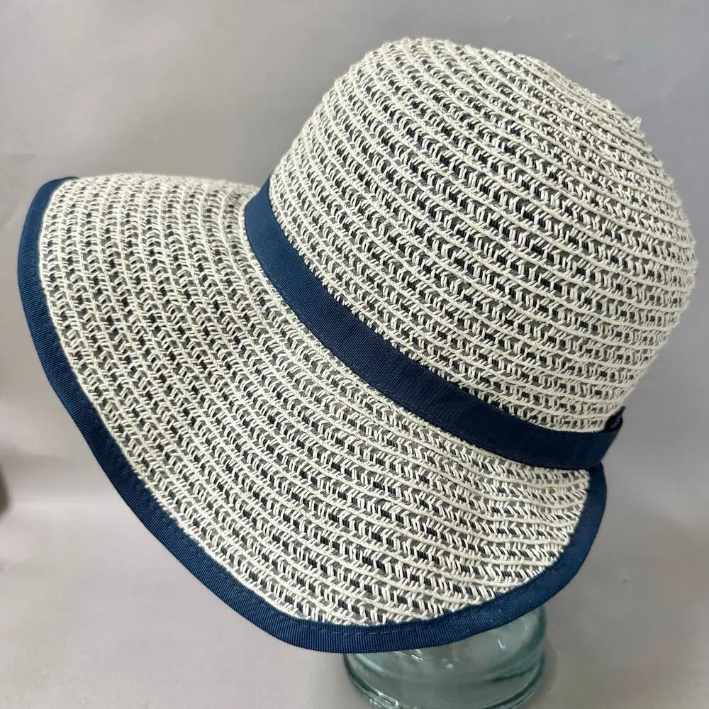 San Diego Hat Company Contrasting Edged Sun Brim Hat Hook & Loop‎ back